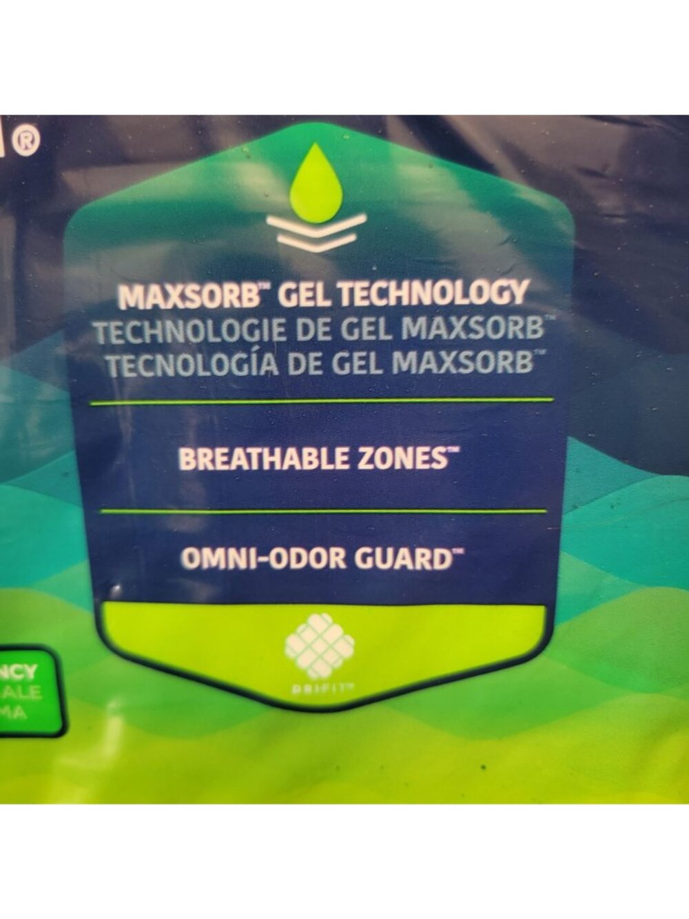 Prevail Daily Briefs Youth 15"-22" MaxSorb Gel Breathable Zones Omni-Odor Guard - Picture 3 of 3